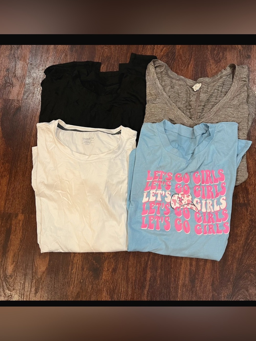 LET'S GO GIRLS Blue Graphic Tee - Women's Casual Top